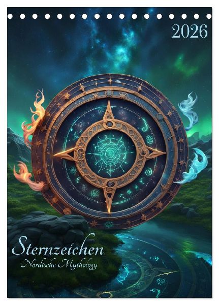 Sternzeichen Nordische Mythology (Tischkalender 2026 DIN A5 hoch), CALVENDO Monatskalender