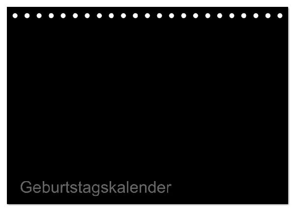 Bastel-Geburtstagskalender schwarz / Geburtstagskalender (Tischkalender 2026 DIN A5 quer), CALVENDO Monatskalender