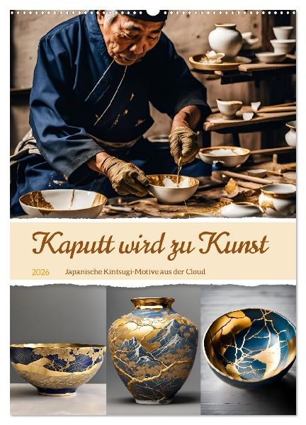 Kaputt wird zu Kunst (Wandkalender 2026 DIN A2 hoch), CALVENDO Monatskalender