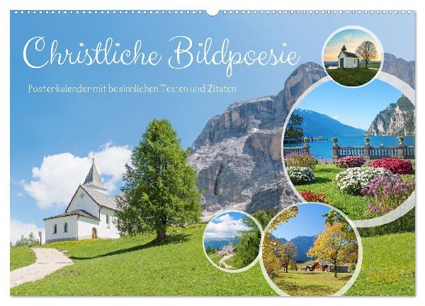 Christliche Bildpoesie 2026 (Wandkalender 2026 DIN A2 quer), CALVENDO Monatskalender
