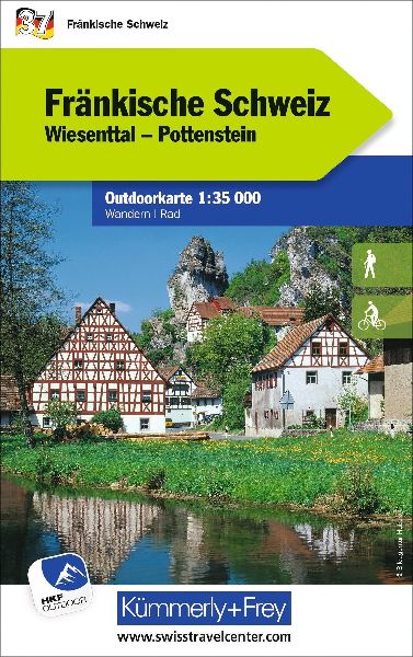 Fränkische Schweiz Wiesenttal, Pottenstein Nr. 37 Outdoorkarte Deutschland 1:35 000