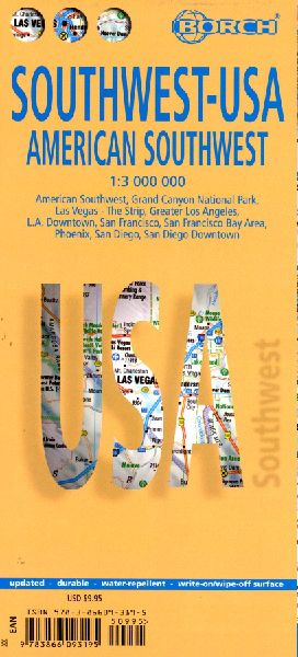 American Southwest 1 : 3 000 000. Road Map + City Maps