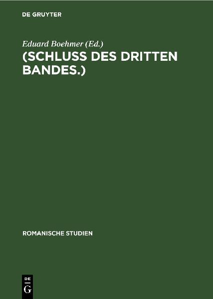(Schluss des dritten Bandes.)