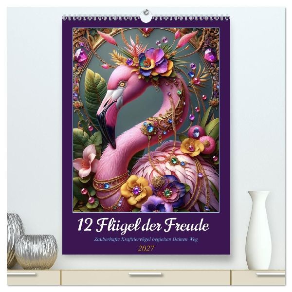 12 Flügel der Freude (hochwertiger Premium Wandkalender 2027 DIN A2 hoch), Kunstdruck in Hochglanz