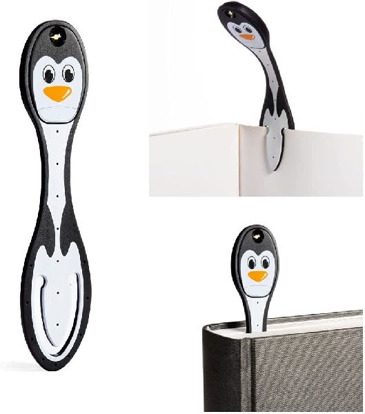 Flexilight Leselicht (Pinguin) | 2 in 1 Leselampe & Lesezeichen | Geschenk für Leser, Buchliebhaber | Deutsche Ausgabe
