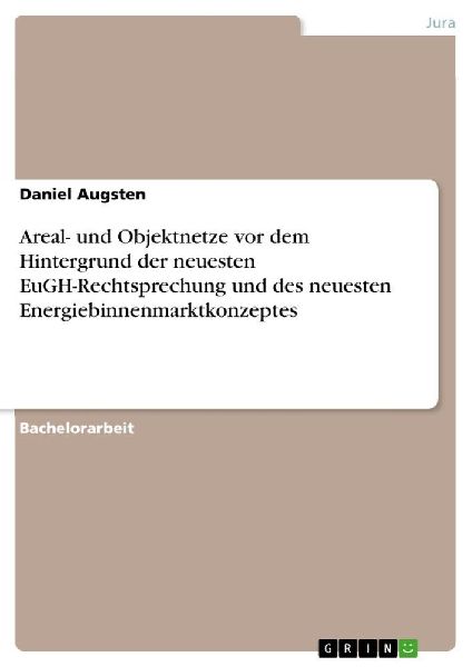 Areal- und Objektnetze vor dem Hintergrund der neuesten EuGH-Rechtsprechung und des neuesten Energiebinnenmarktkonzeptes