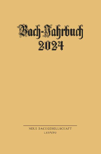 Bach-Jahrbuch 2024