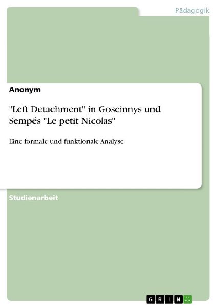 "Left Detachment" in Goscinnys und Sempés "Le petit Nicolas"