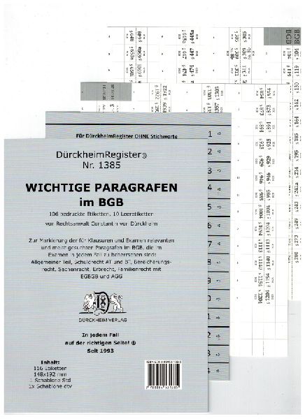 DürckheimRegister BGB im dtv 2023