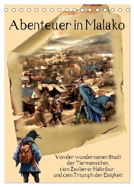 Abenteuer in Malako (Tischkalender 2026 DIN A5 hoch), CALVENDO Monatskalender
