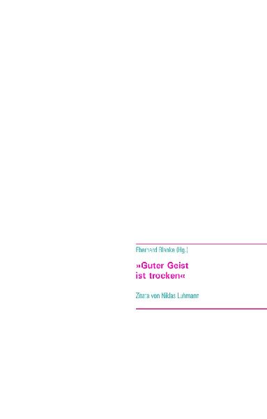 'Guter Geist ist trocken'