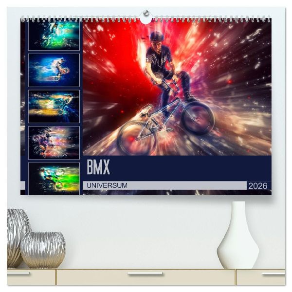 BMX Universum (hochwertiger Premium Wandkalender 2026 DIN A2 quer), Kunstdruck in Hochglanz