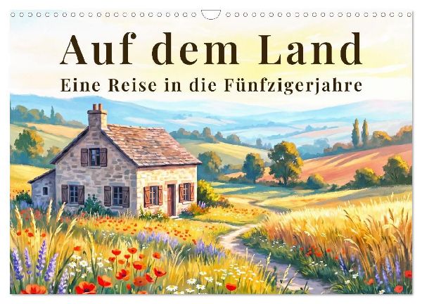 Auf dem Land - Eine Reise in die Fünfzigerjahre (Wandkalender 2027 DIN A3 quer), CALVENDO Monatskalender