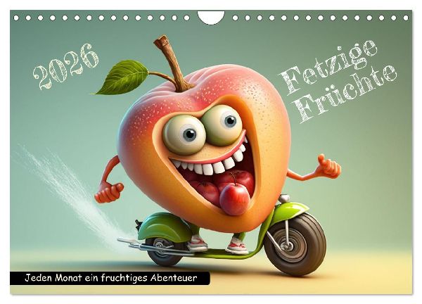 Fetzige Früchte (Wandkalender 2026 DIN A4 quer), CALVENDO Monatskalender