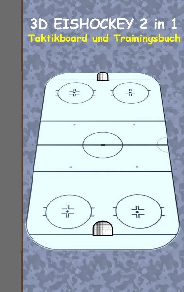 3D Eishockey 2 in 1 Taktikboard und Trainingsbuch