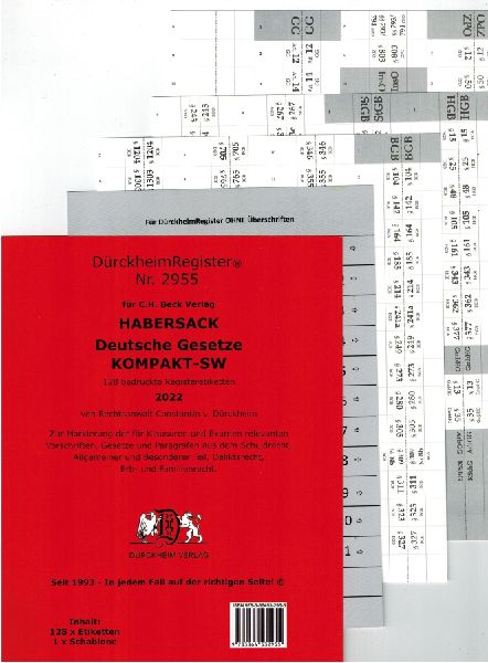 DürckheimRegister® HABERSACK KOMPAKT SW OHNE Stichworte