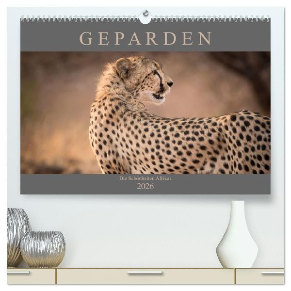 Geparden - Die Schönheiten Afrikas (hochwertiger Premium Wandkalender 2026 DIN A2 quer), Kunstdruck in Hochglanz