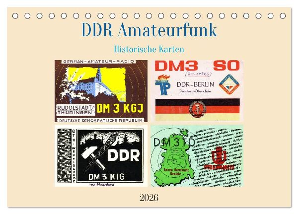 DDR Amateurfunk Historische Karten (Tischkalender 2026 DIN A5 quer), CALVENDO Monatskalender