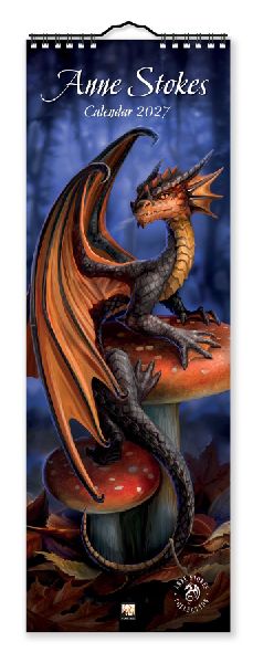Anne Stokes - Slimline-Kalender 2027 - Original Flame Tree Publishing-Kalender Slimeline [Kalender]