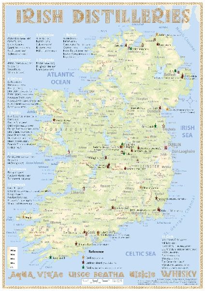 Whiskey Distilleries Ireland - Poster 42x60cm Standard Edition