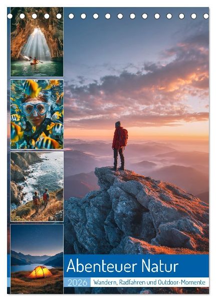 Abenteuer Natur (Tischkalender 2026 DIN A5 hoch), CALVENDO Monatskalender