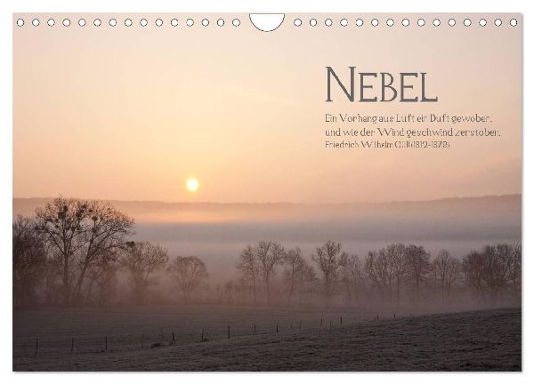 NEBEL (Wandkalender 2026 DIN A4 quer), CALVENDO Monatskalender