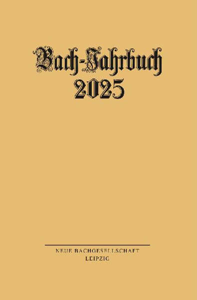 Bach-Jahrbuch 2025