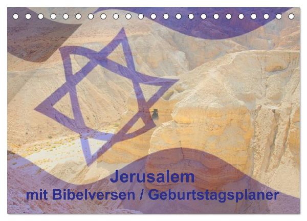 Jerusalem mit Bibelversen / Geburtstagsplaner (Tischkalender 2026 DIN A5 quer), CALVENDO Monatskalender