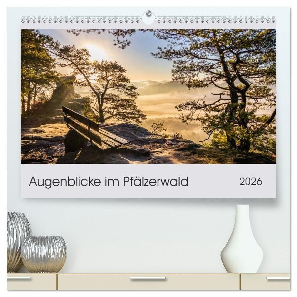 Augenblicke im Pfälzerwald (hochwertiger Premium Wandkalender 2026 DIN A2 quer), Kunstdruck in Hochglanz