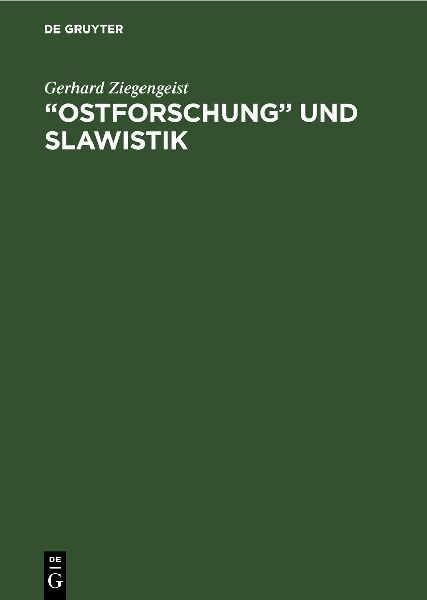 "Ostforschung" und Slawistik