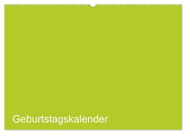 Bastel-Geburtstagskalender grün / Geburtstagskalender (Wandkalender 2026 DIN A2 quer), CALVENDO Monatskalender