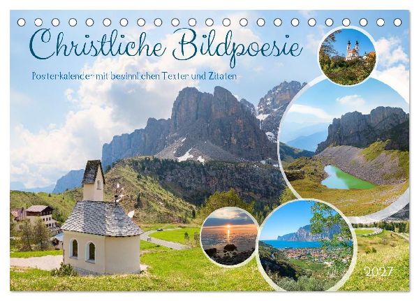 Christliche Bildpoesie 2027 (Tischkalender 2027 DIN A5 quer), CALVENDO Monatskalender