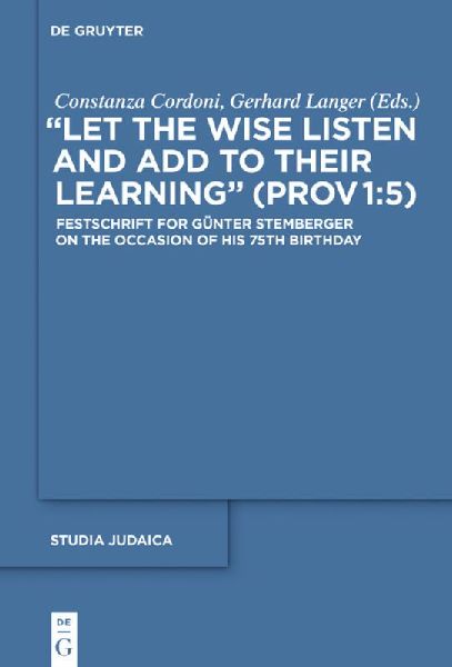 "Let the Wise Listen and add to Their Learning" (Prov 1:5)